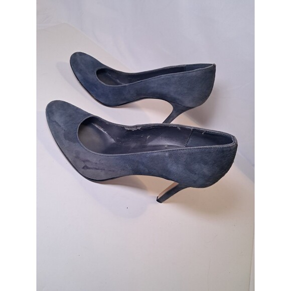 Max Studio Marais Dark Blue Suede Pumps 3.5" Heels Slip On Almond Toe Size 6M - Picture 3 of 9